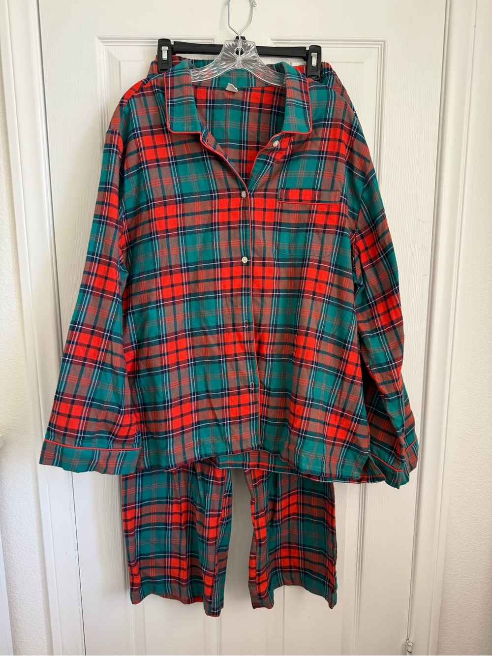 Red and Green Plaid Holiday Pajama Set